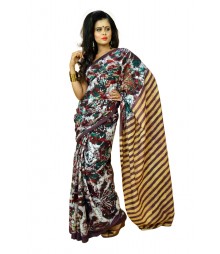 Simple Multi Colour Designer Cotton Batik Saree DSCA0203